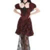 Blood Court Puffed Sleeve Gothic Dress