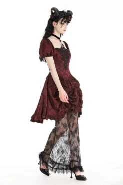 Blood Court Puffed Sleeve Gothic Dress 12 Blood Court Puffed Sleeve Gothic Dress -Vampirefreaks Sale Store blood court puffed sleeve gothic dress dresses 610123