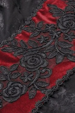 Blood Pact Embroidered Cold Shoulder Top -Vampirefreaks Sale Store blood pact embroidered cold shoulder top womens tops 924421