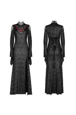 Blood Queen Maxi Dress [BLACK/RED] -Vampirefreaks Sale Store blood queen maxi dress blackred dresses 382561