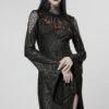 Blood Queen Maxi Dress [BLACK/RED] -Vampirefreaks Sale Store blood queen maxi dress blackred dresses 561232