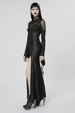 Blood Queen Maxi Dress [BLACK/RED] -Vampirefreaks Sale Store blood queen maxi dress blackred dresses 904156