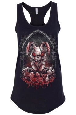 Bloody Bunny T-shirt -Vampirefreaks Sale Store bloody bunny racerback tank black front resize