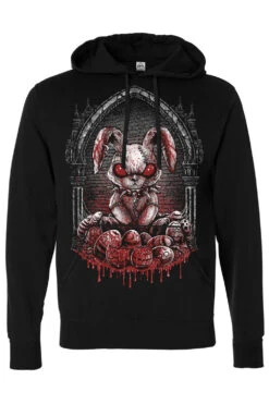 Bloody Bunny Hoodie -Vampirefreaks Sale Store bloody easter bunny pullover hoodie resize