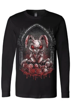 Bloody Bunny T-shirt -Vampirefreaks Sale Store bloody easter bunnylongsleeve tshirt