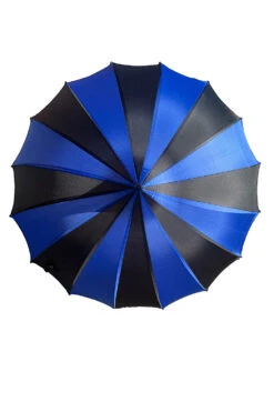 Batwing Pagoda Umbrella [BLACK/BLUE] -Vampirefreaks Sale Store blue black pagoda