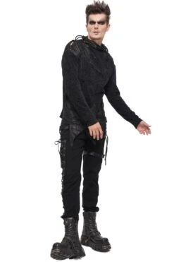 Born Villain Distressed Goth Pants -Vampirefreaks Sale Store born villain distressed goth pants mens pants 858508