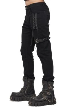 Born Villain Distressed Goth Pants -Vampirefreaks Sale Store born villain distressed goth pants mens pants 864703
