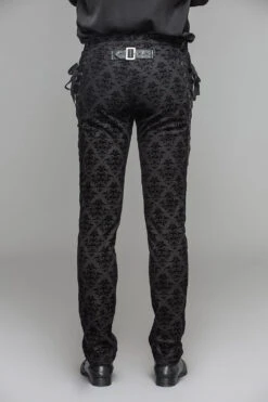 Dark Shadows Lace-Up Pants -Vampirefreaks Sale Store brocade vampire pants