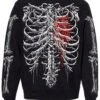 Bleeding Heart Skeleton Sweatshirt -Vampirefreaks Sale Store broken heart skeleton sweatshirt