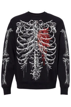 Bleeding Heart Skeleton Sweatshirt