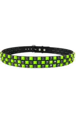 Slime Scene Checkered Belt [GREEN/BLACK]