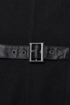 Rasputin Rivet Studded Trenchcoat 15 Rasputin Rivet Studded Trenchcoat -Vampirefreaks Sale Store buckled black trenchcoat