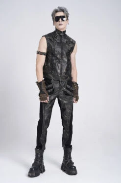 Leviathan Distressed Punk Pants -Vampirefreaks Sale Store buckled goth pants