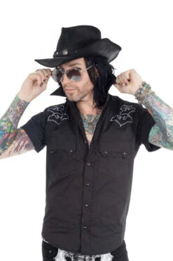 Bat Bone White Western Shirt