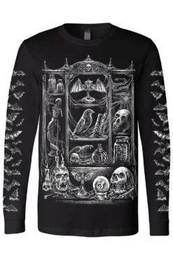Cabinet Of Curiosities T-shirt -Vampirefreaks Sale Store cabinet of curiosities longsleeve tshirt bat sleeves