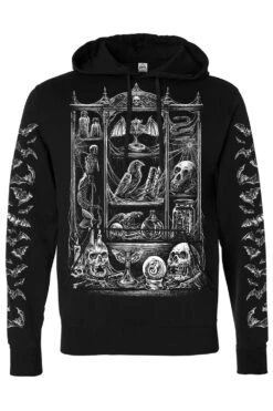 Cabinet Of Curiosities Hoodie -Vampirefreaks Sale Store cabinet of curiosities pullover hoodie bat sleeves