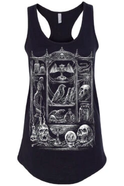 Cabinet Of Curiosities T-shirt -Vampirefreaks Sale Store cabinet of curiosities racerback tank black front