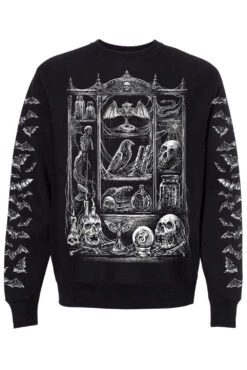 Cabinet Of Curiosities Sweatshirt -Vampirefreaks Sale Store cabinet of curiosities sweatshirt bat sleeves