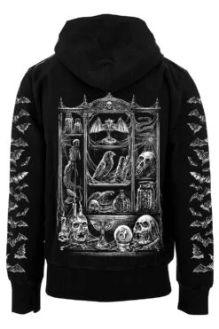 Cabinet Of Curiosities Hoodie -Vampirefreaks Sale Store cabinet of curiosities zipper hoodie bat sleeves