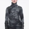 Cadaver Ripped Turtleneck Top -Vampirefreaks Sale Store cadaver ripped turtleneck top mens tops 926614