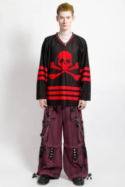 Tripp NYC Mega Haze Wash Pants [Purple/Bleach] -Vampirefreaks Sale Store cargo goth pants