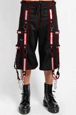 Tripp NYC Reflective Pants [BLK/RED] -Vampirefreaks Sale Store cargo shorts