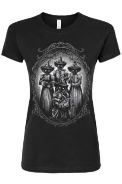 Black Cat Coven T-shirt -Vampirefreaks Sale Store cat coven womens tshirt