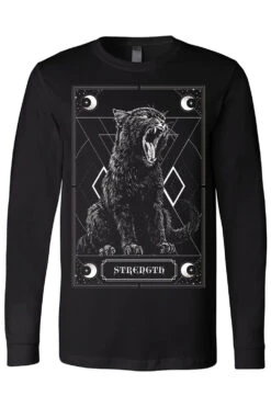 Strength Kitty Tarot T-shirt -Vampirefreaks Sale Store cat tarot longsleeve tshirt