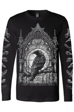 Cathedral Crow T-shirt -Vampirefreaks Sale Store cathedral crow longsleeve tshirt