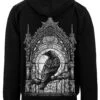 Cathedral Crow Hoodie -Vampirefreaks Sale Store cathedral crow zipper hoodie back no sleeves