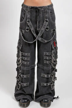 Tripp NYC Devil Skull Pants [Black Denim] -Vampirefreaks Sale Store chain jeans