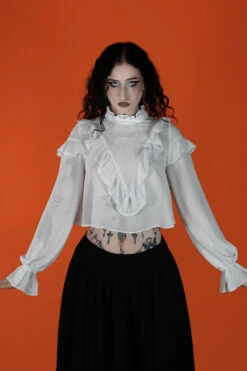 Phantasm Blouse -Vampirefreaks Sale Store chiffon blouse