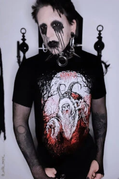 Naughty List Krampus Tee [Multiple Styles Available] -Vampirefreaks Sale Store christmas emo shirt