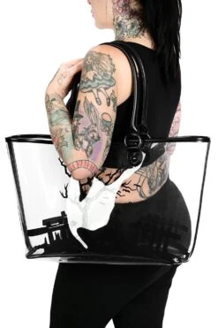Clear Graveyard Tote -Vampirefreaks Sale Store clear graveyard tote bags wallets 218918