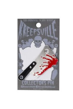 Cleaver Blood Splatter Enamel Pin -Vampirefreaks Sale Store cleaver blood splatter enamel pin pins patches 318381