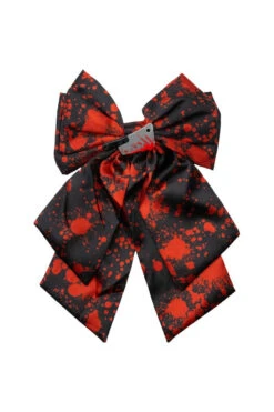 Blood Splatter Cleaver Satin Hair Bow