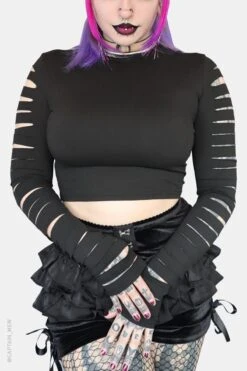 Cleo Long Sleeve Top -Vampirefreaks Sale Store cleo long sleeve top womens tops 328845