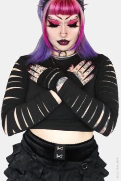 Cleo Long Sleeve Top -Vampirefreaks Sale Store cleo long sleeve top womens tops 838860