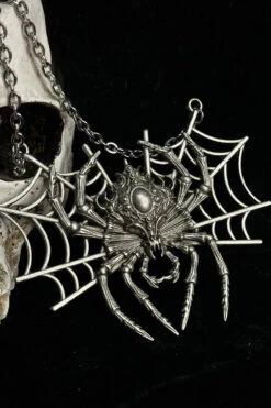 Arachnophobia Necklace -Vampirefreaks Sale Store cobweb necklace