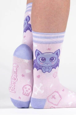 Widdle Bat Guy Crew Socks -Vampirefreaks Sale Store coffin socks