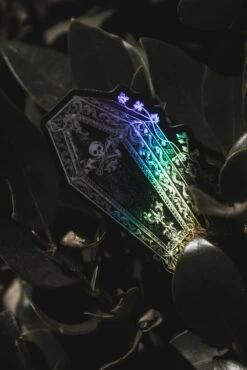 Endless Night Coffin Holographic Sticker -Vampirefreaks Sale Store coffin sticker