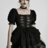 Vampyre Layered Puff Shoulder Lace Dress