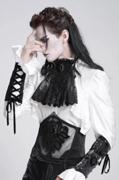 Crucible Studded Lace-Up Gloves -Vampirefreaks Sale Store corset arm warmers