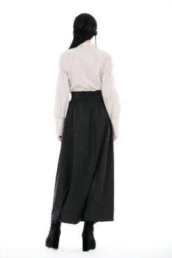 Corseted Waist Maxi Skirt [With Pockets] -Vampirefreaks Sale Store corseted waist maxi skirt with pockets skirts 456937