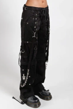 Tripp NYC Symbol Pants [Black/Black] -Vampirefreaks Sale Store cotton tripp pants