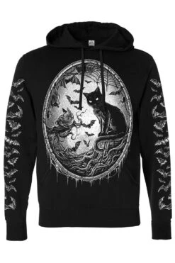 Nocturnal Creatures Hoodie -Vampirefreaks Sale Store creautes of the night pullover hoodie bat sleeves