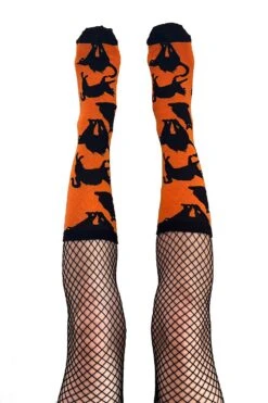 Creepy Crew Socks [Halloween Cats] -Vampirefreaks Sale Store creepy crew socks halloween cats socks stockings 995477