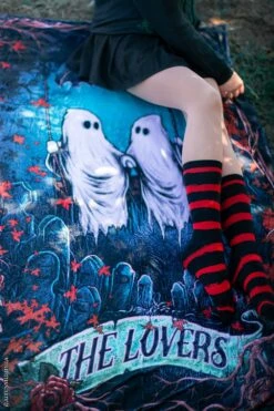 Creepy Crew Socks [Red/Black Stripes] -Vampirefreaks Sale Store creepy crew socks redblack stripes socks stockings 413667