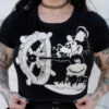 Steamboat Willie Mickey Zombie Crop Top -Vampirefreaks Sale Store creepy cute crop top